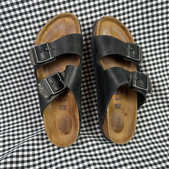 Birkenstock X Marc Jacobs Studded Leather Arizona Sandal Black Leather EU 38 main image 0